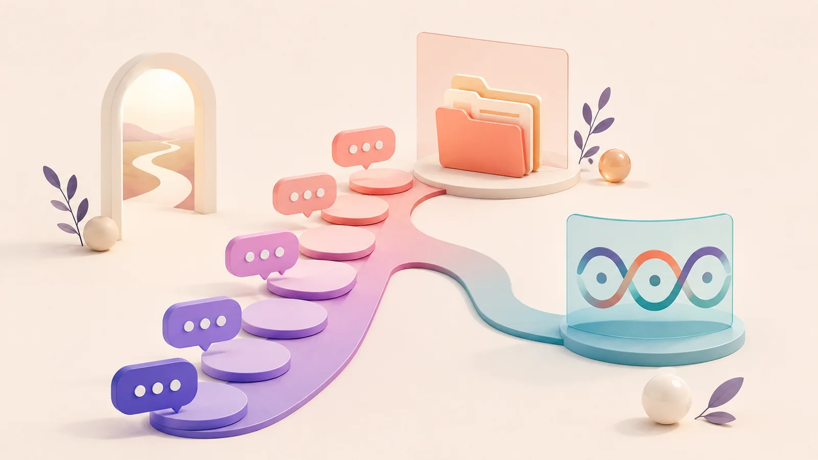 A simple path guiding message shapes into a ready-to-use conversation file